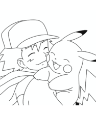 Ash Pikachu Coloring Page: Download Free Printable